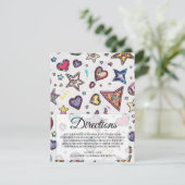 Carte d'instructions de mariage Love & Crystal (Debout devant)