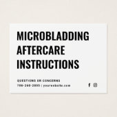 Carte d'instructions de microplaquage de Brows mod (Devant)