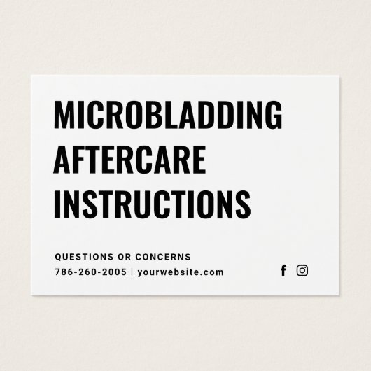 Carte d'instructions de microplaquage de Brows mod (Devant)