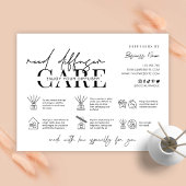 Carte d'instructions de soin pour diffuseur à tige