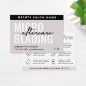 Carte d'instructions de soins après sourcils moder (Bureau)