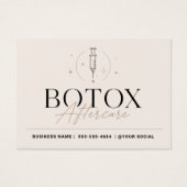 Carte d'instructions de suivi Botox minimaliste (Devant)