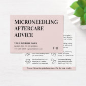 Carte d'instructions de suivi de microneedling de  (Bureau)