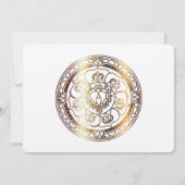 Carte d'instructions Orange Damask (Dos)