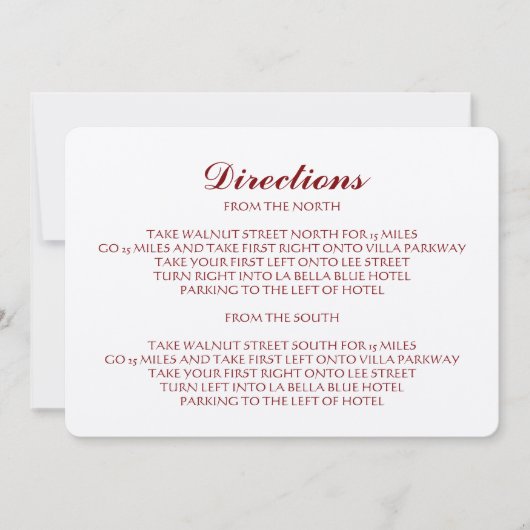Carte d'instructions Orange Damask (Devant)