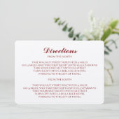 Carte d'instructions Orange Damask (Debout devant)