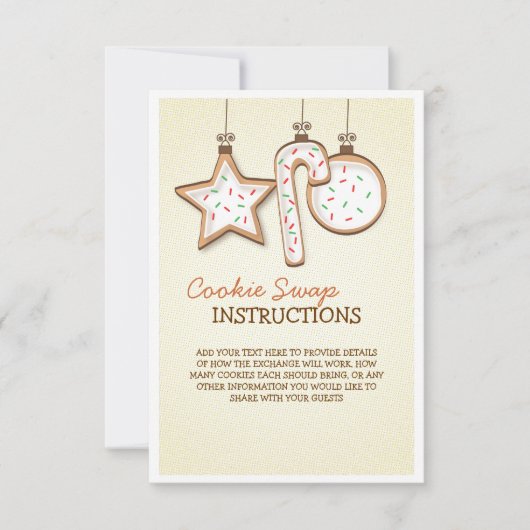 Carte d'instructions pour échange de biscuits de N (Devant)