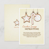 Carte d'instructions pour échange de biscuits de N (Devant / Derrière)