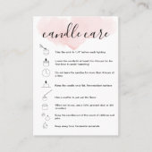 Carte d'instructions pour le soin des bougies Ajou (Devant)