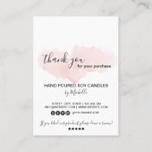 Carte d'instructions pour le soin des bougies Ajou (Dos)