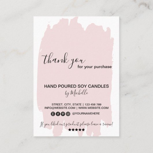 Carte d'instructions pour le soin des bougies Ajou (Dos)