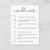 Carte d'instructions pour le soin des bougies Ajou (Devant)