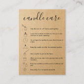 Carte d'instructions pour le soin des bougies Ajou (Devant)