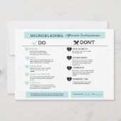 Carte d'instructions pour les soins postérieurs à  (Dos)