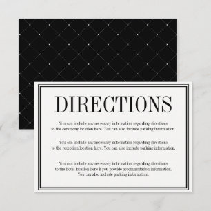 Carte d'instructions simple et élégante