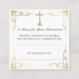 Carte d'intention de masse - Don catholique de pri