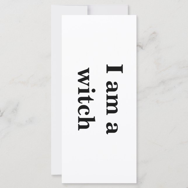 Carte d'intention "Je suis une sorcière" (Devant)