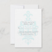 Carte d'intervention Aqua Subtle Damask (Devant)