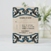 Carte d'intervention Blue Gothic Swirls (Debout devant)
