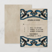 Carte d'intervention Blue Gothic Swirls (Devant / Derrière)