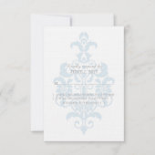Carte d'intervention Blue Subtil Damask (Devant)