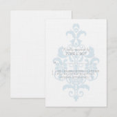 Carte d'intervention Blue Subtil Damask (Devant / Derrière)