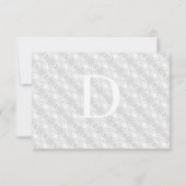 Carte d'intervention catholique en dentelle blanch (Dos)