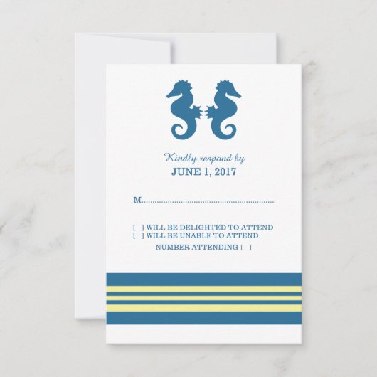 Carte d'intervention de l'hippocampe bleu jaune (Devant)