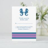 Carte d'intervention de l'hippocampe bleu rose (Debout devant)