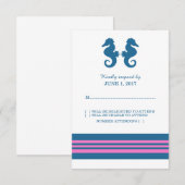 Carte d'intervention de l'hippocampe bleu rose (Devant / Derrière)