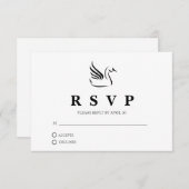 Carte d'intervention du cygne noir et blanc (Devant / Derrière)