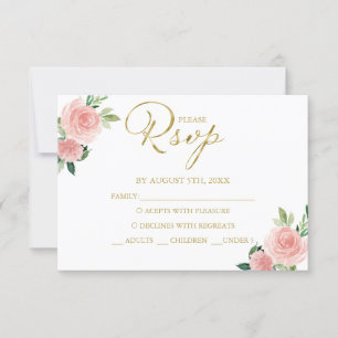 Carte d'intervention florale Blush Quinceanera