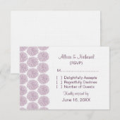 Carte d'intervention frontalière Zinnia, violet (Devant / Derrière)
