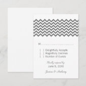 Carte d'intervention Grey Simple Chevron (Devant / Derrière)
