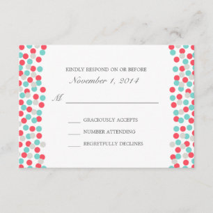Carte d'intervention Mariage à points Aqua et Cora