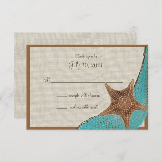 Carte d'intervention Ocean Starfish (Devant / Derrière)