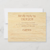 Carte d'intervention pour le grain de bois (Devant)