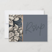 Carte d'intervention Royal Blue & Champagne White  (Dos)