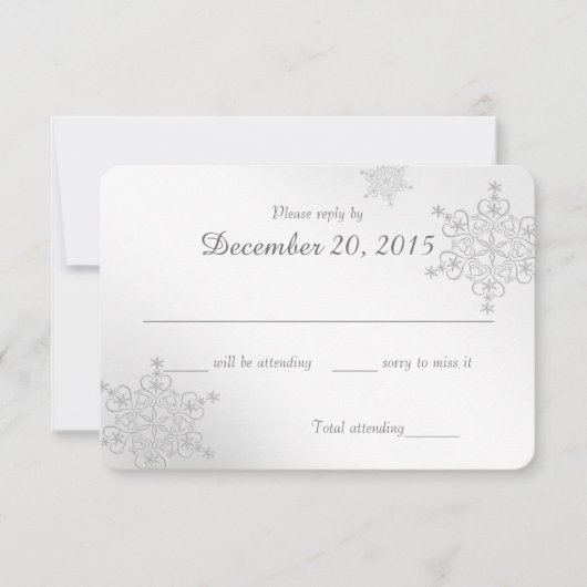 Carte d'intervention Silver Snowflakes (Devant)