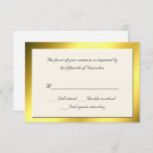 Carte d'intervention tout usage en crème et en or (Devant / Derrière)