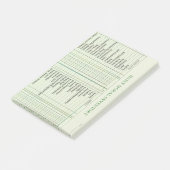 Carte d'inventaire Moral Quotidien Post-It (Incliné)