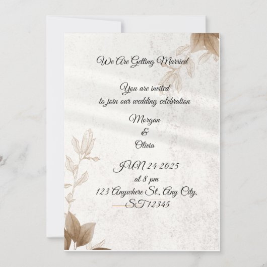 carte d'invitation (Devant)