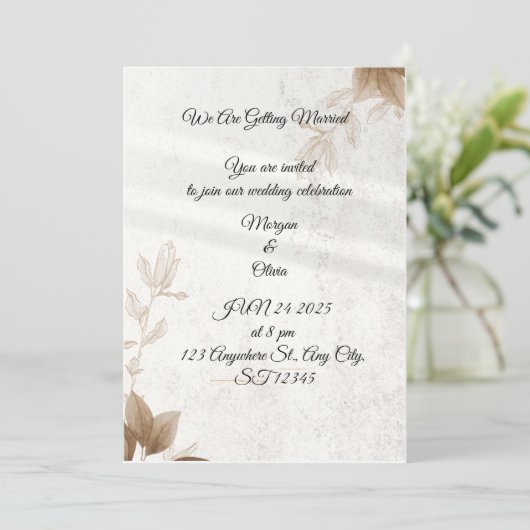 carte d'invitation (Debout devant)