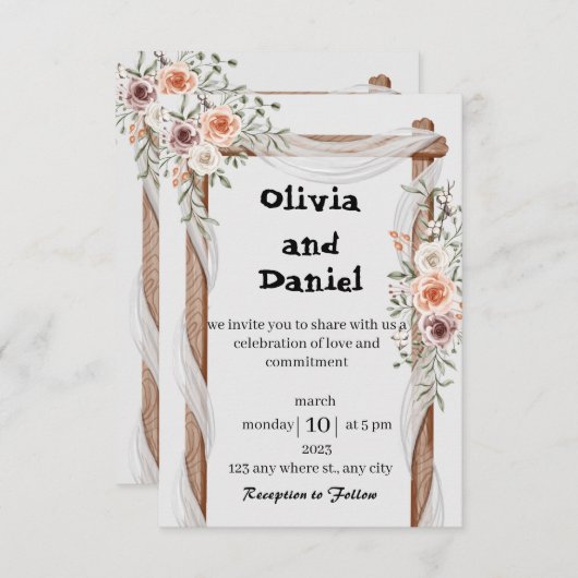 carte d'invitation (Devant / Derrière)