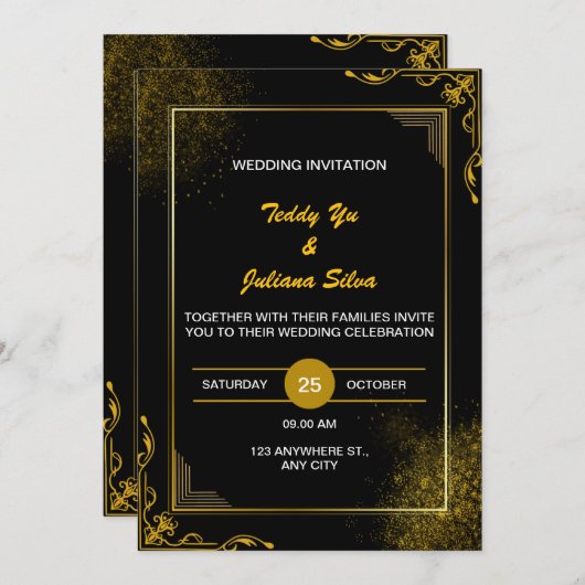 carte d'invitation (Devant / Derrière)