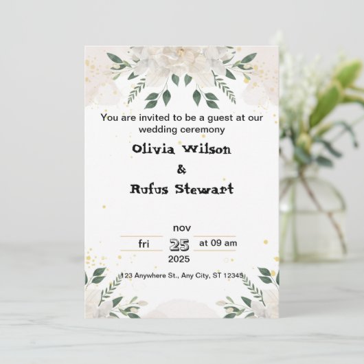 carte d'invitation (Debout devant)