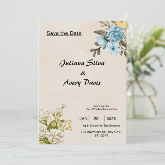 carte d'invitation (Debout devant)