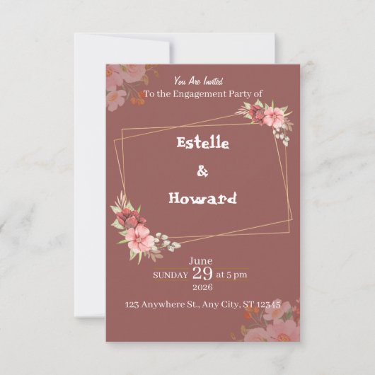 carte d'invitation (Devant)