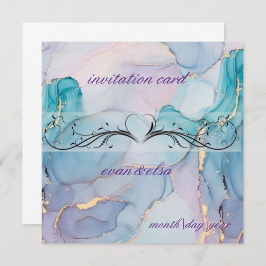 carte d'invitation (Devant / Derrière)