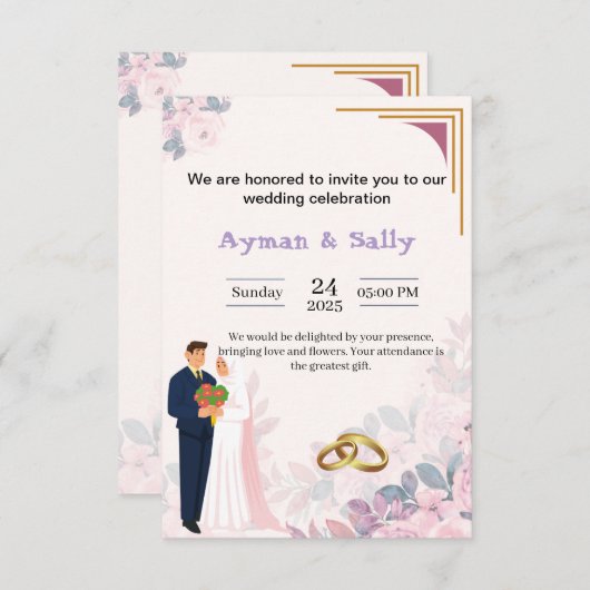 carte d'invitation (Devant / Derrière)